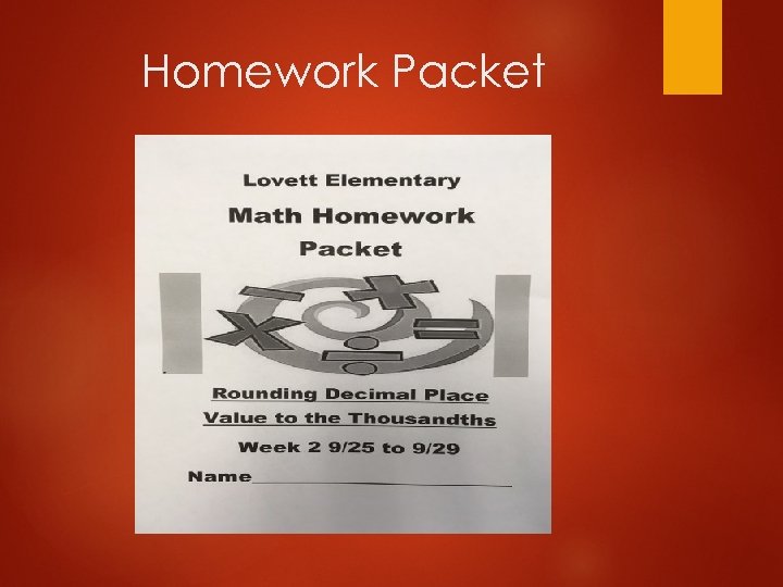 Homework Packet 