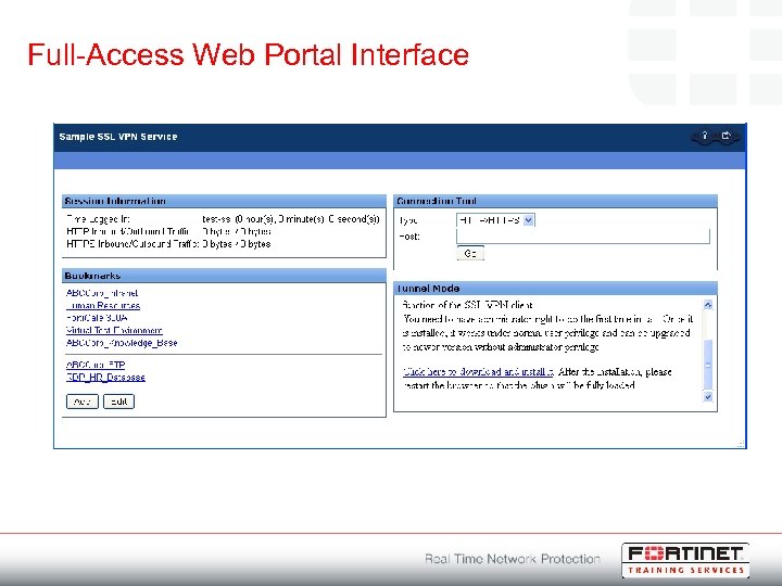 Full-Access Web Portal Interface 