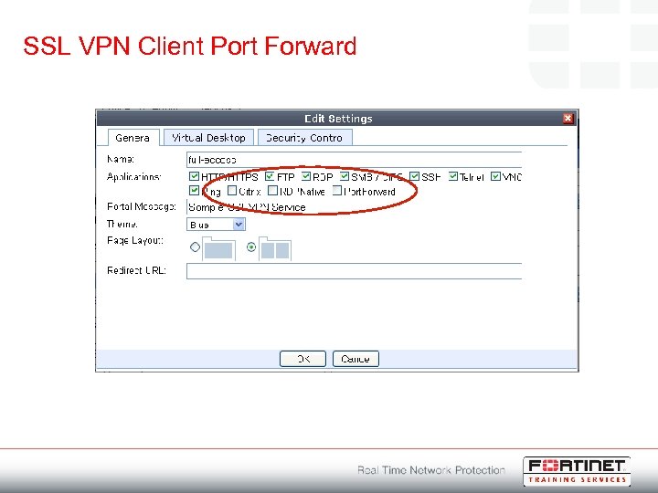 SSL VPN Client Port Forward 