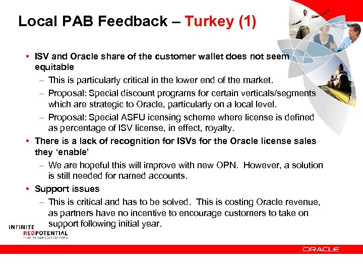 Local PAB Feedback – Turkey (1) • ISV and Oracle share of the customer