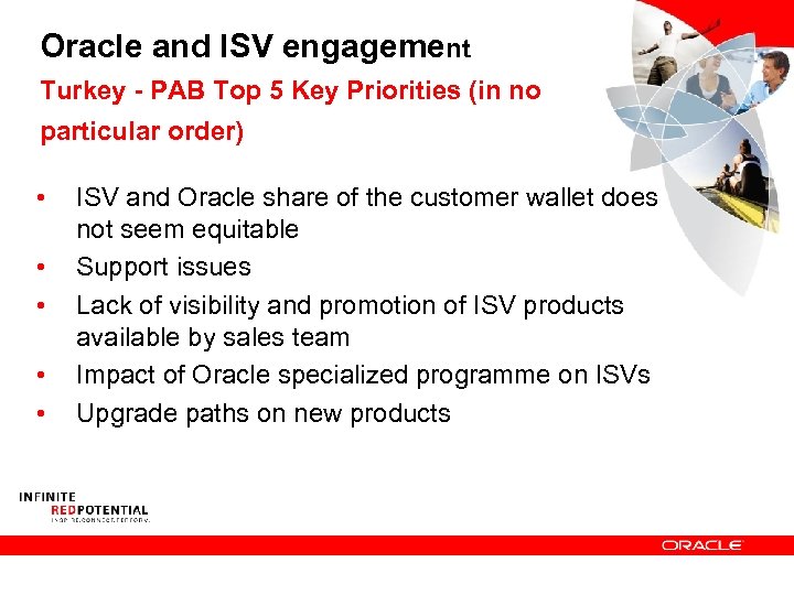 Oracle and ISV engagement Turkey - PAB Top 5 Key Priorities (in no particular
