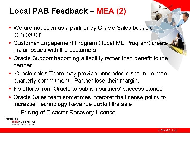 Local PAB Feedback – MEA (2) • We are not seen as a partner