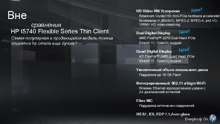 Вне сравнения HP t 5740 Flexible Series Thin Client Самая популярная и продающаяся модель