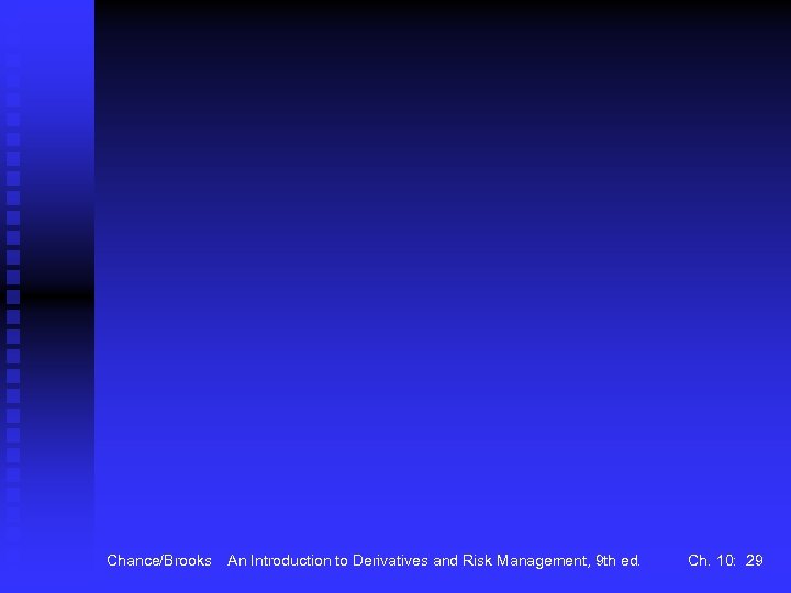 Chance/Brooks An Introduction to Derivatives and Risk Management, 9 th ed. Ch. 10: 29