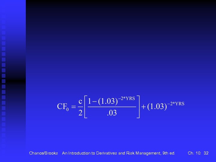 Chance/Brooks An Introduction to Derivatives and Risk Management, 9 th ed. Ch. 10: 32