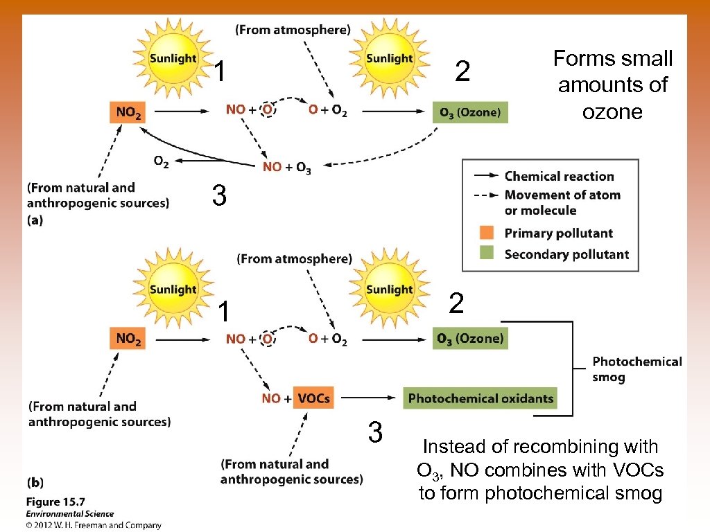 1 2 Forms small amounts of ozone 3 2 1 3 Instead of recombining