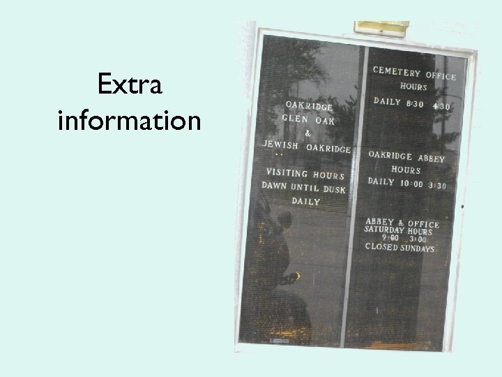Extra information 