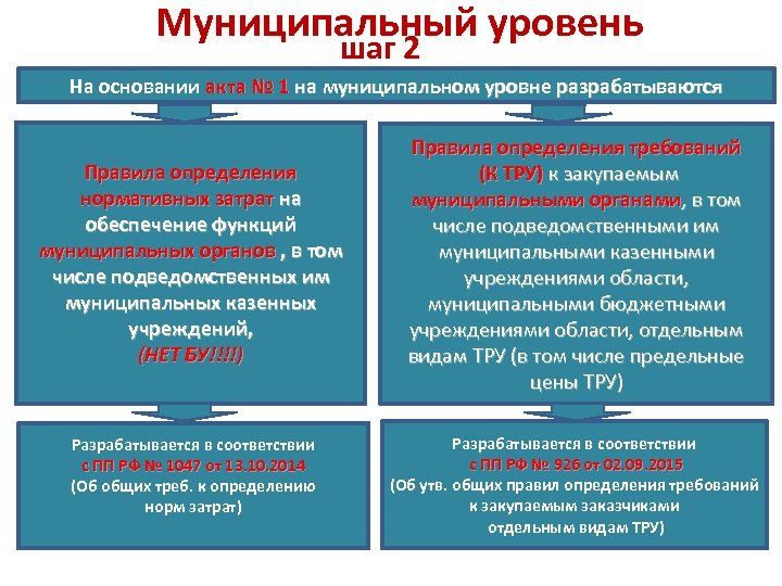 Муниципальный уровень шаг 2 На основании акта № 1 на муниципальном уровне разрабатываются Правила