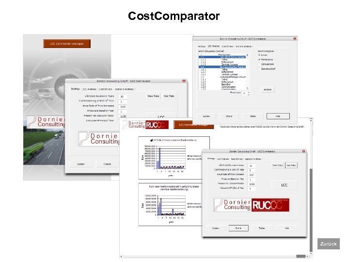TOLLING TECHNOLOGIES Cost. Comparator Zurück Fürdös / 12. 06. 2007 / Tolling Technologies 