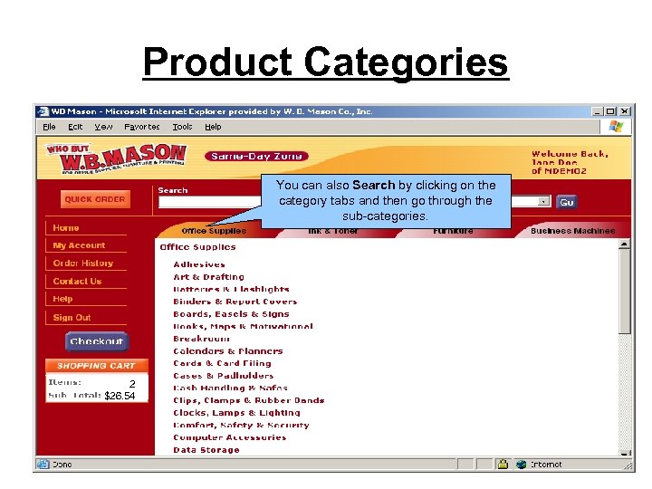 Product Categories You can also Search by clicking on the category tabs and then