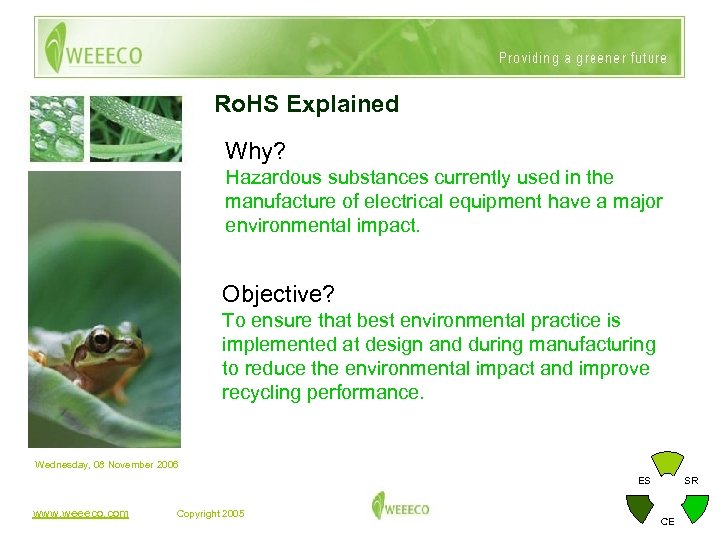 Ro. HS Explained Why? Hazardous substances currently used in the manufacture of electrical equipment