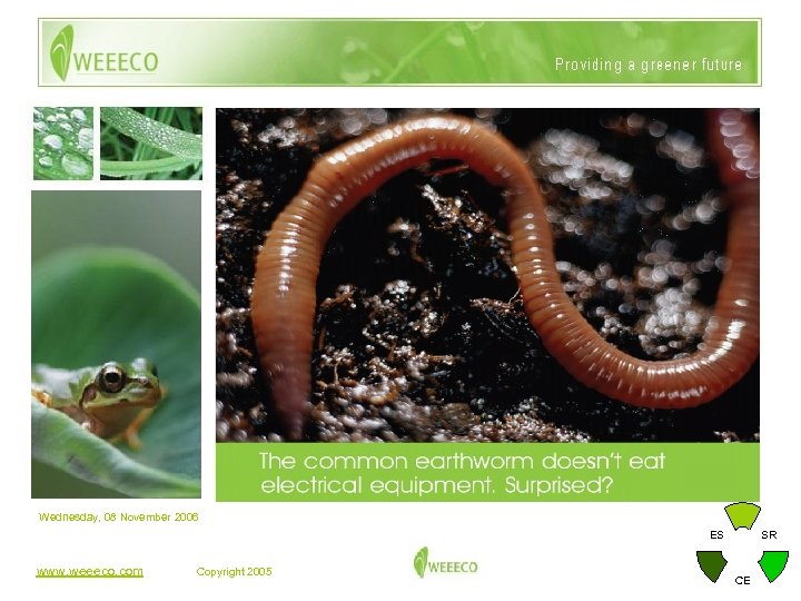 Wednesday, 08 November 2006 ES www. weeeco. com Copyright 2005 SR CE 