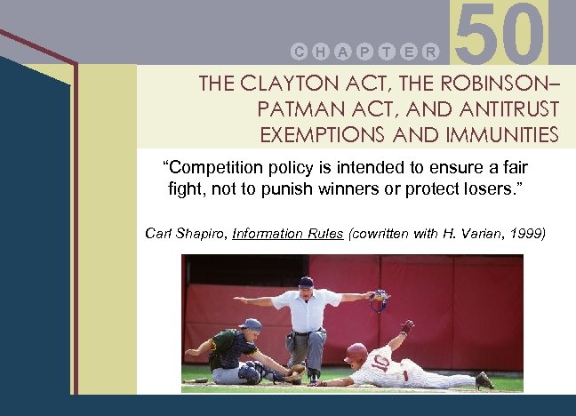 C H A P T E R 50 THE CLAYTON ACT, THE ROBINSON– PATMAN