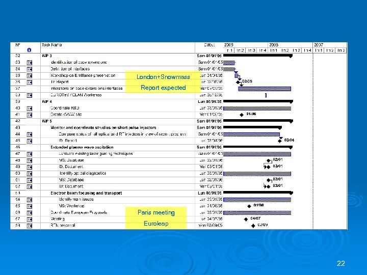 London+Snowmass Report expected Paris meeting Euroleap 22 