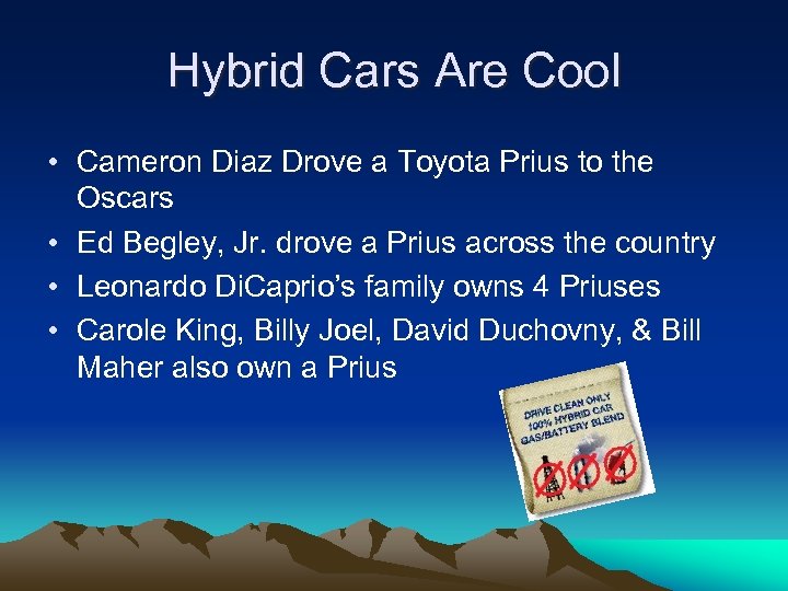 Hybrid Cars Are Cool • Cameron Diaz Drove a Toyota Prius to the Oscars