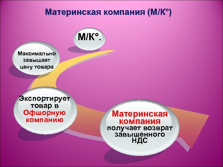 По отношению к проекту материнская организация это