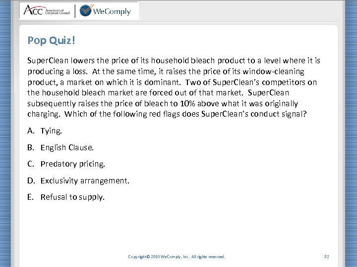 Pop Quiz! Super. Clean lowers the price of its household bleach product to a