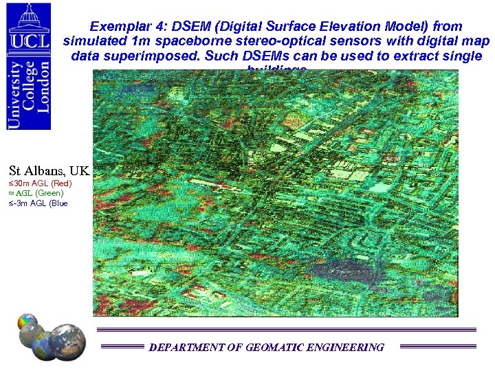 Exemplar 4: DSEM (Digital Surface Elevation Model) from simulated 1 m spaceborne stereo-optical sensors