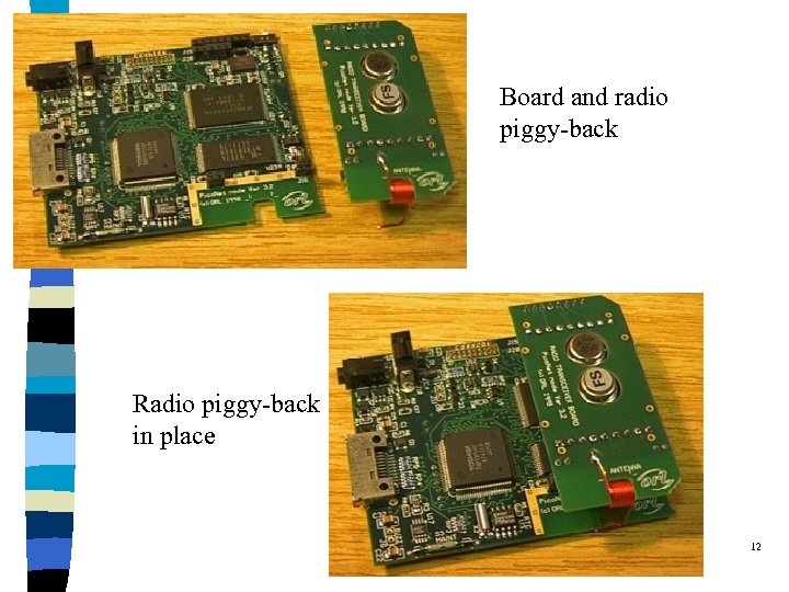 Board and radio piggy-back Radio piggy-back in place 12 