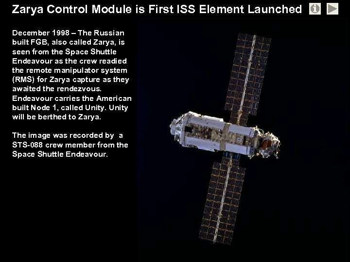 Zarya Control Module is First ISS Element Launched December 1998 – The Russian built