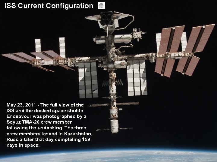 ISS Current Configuration May 23, 2011 - The full view of the ISS and