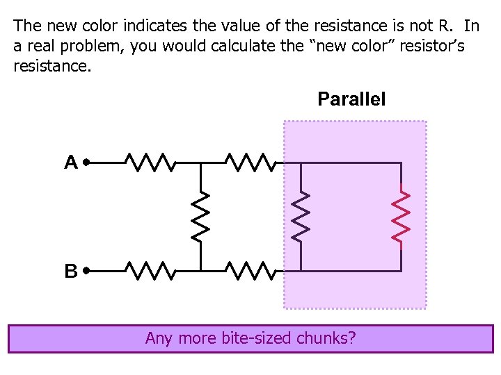 The new color indicates the value of the resistance is not R. In a