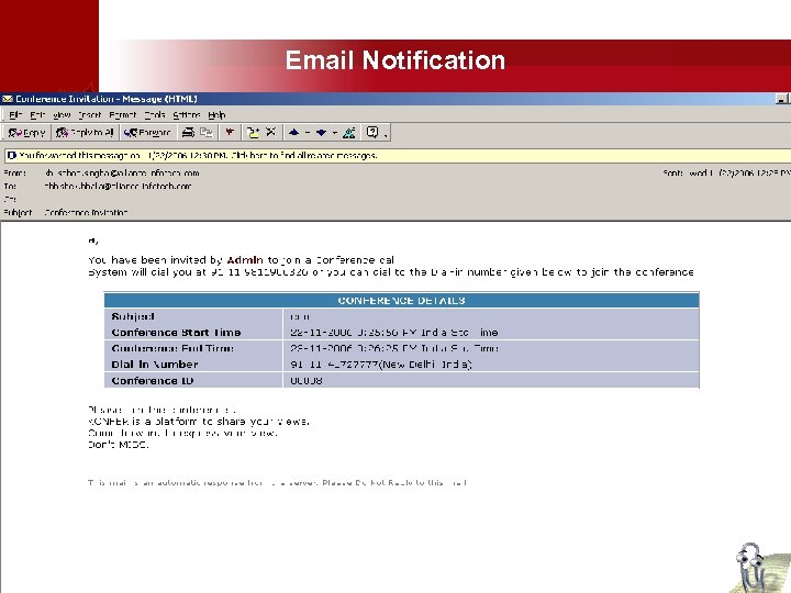 Email Notification ISO 9001: 2000 certified company 