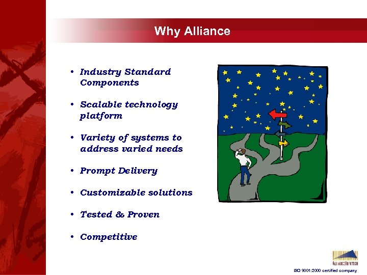 Why Alliance • Industry Standard Components • Scalable technology platform • Variety of systems