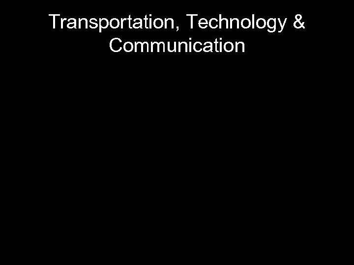 Transportation, Technology & Communication 