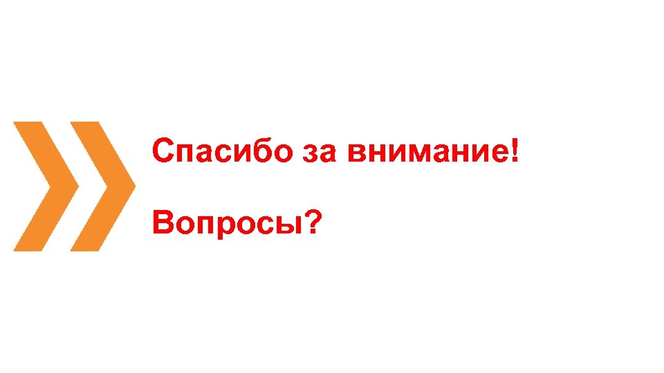 Спасибо за внимание! Вопросы? 
