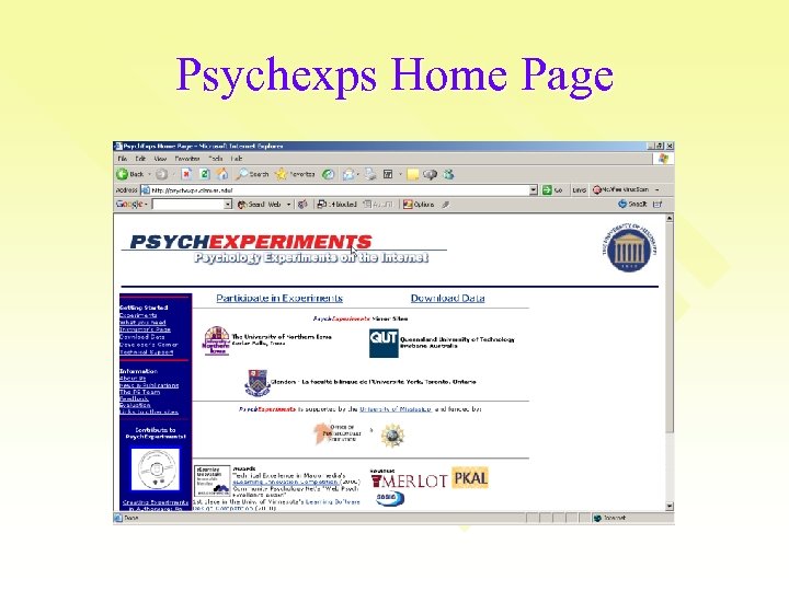 Psychexps Home Page 