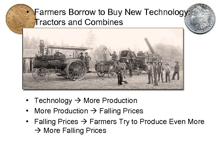  • Farmers Borrow to Buy New Technology: Tractors and Combines • Technology More