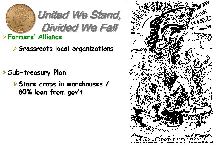 United We Stand, Divided We Fall Ø Farmers’ Alliance Ø Grassroots local organizations Ø