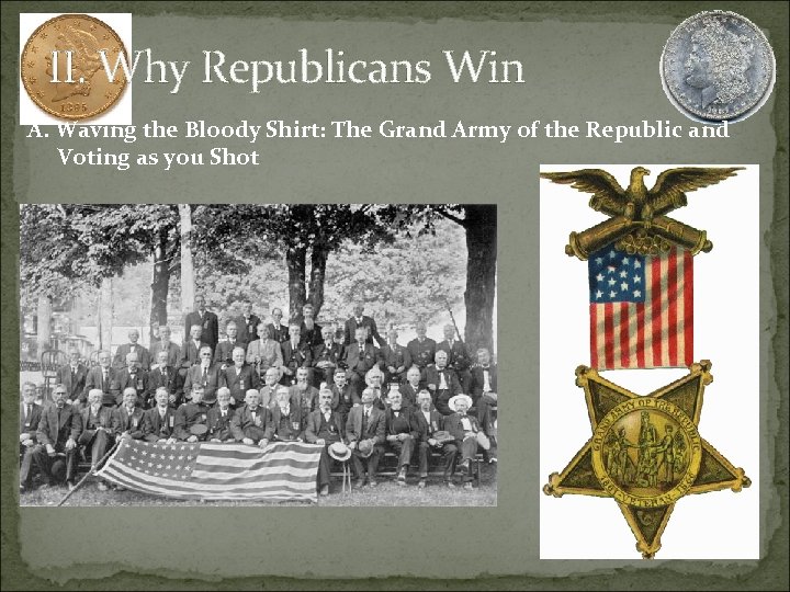 II. Why Republicans Win A. Waving the Bloody Shirt: The Grand Army of the