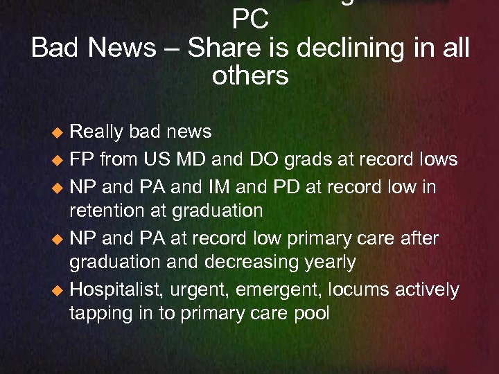 PC Bad News – Share is declining in all others Really bad news u
