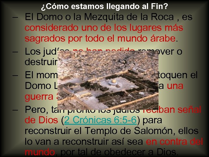 ¿Cómo estamos llegando al Fin? – El Domo o la Mezquita de la Roca