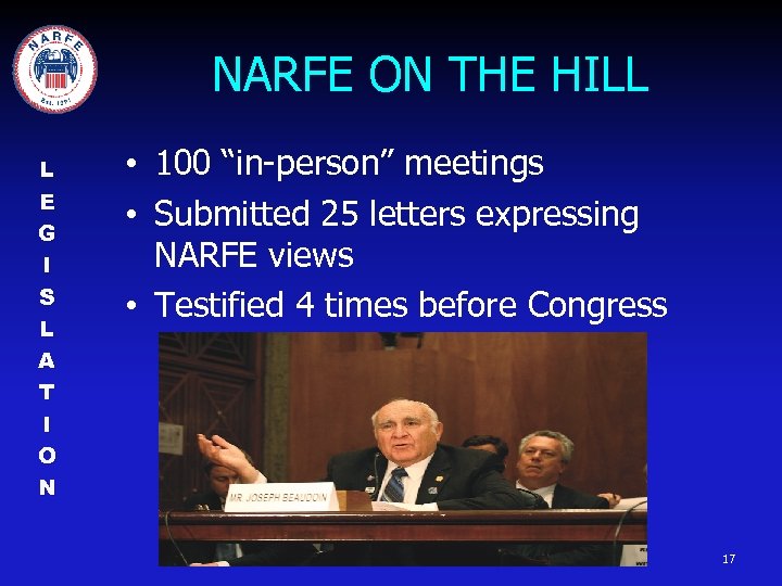 NARFE ON THE HILL L E G I S L A T I O