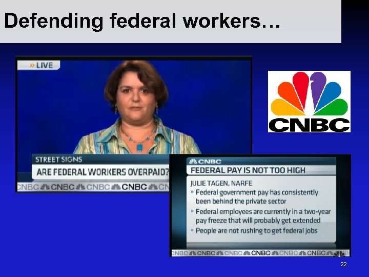Defending federal workers… 22 