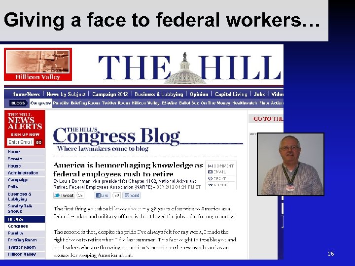 Giving a face to federal workers… 26 