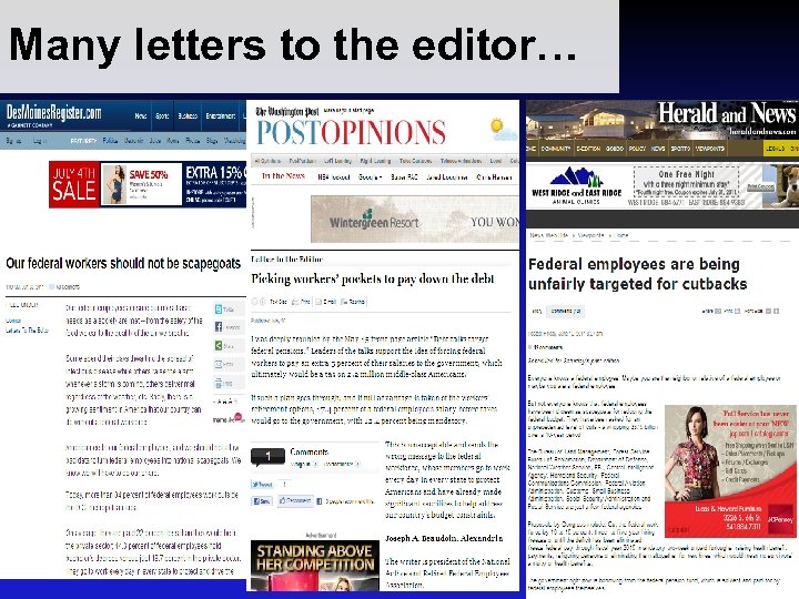 Many letters to the editor… 33 
