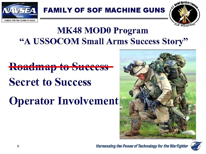 FAMILY OF SOF MACHINE GUNS MK 48 MOD 0 Program “A USSOCOM Small Arms
