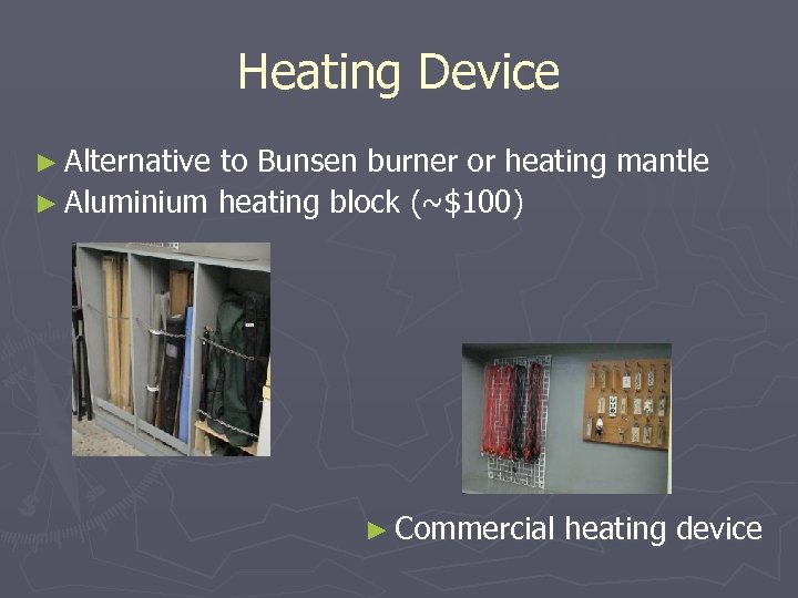 Heating Device ► Alternative to Bunsen burner or heating mantle ► Aluminium heating block