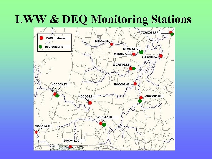 LWW & DEQ Monitoring Stations 