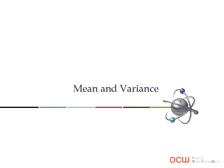 Mean and Variance 