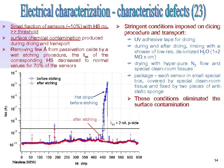 Small fraction of sensors ( 10%) with HS no. >> threshold Ø surface chemical