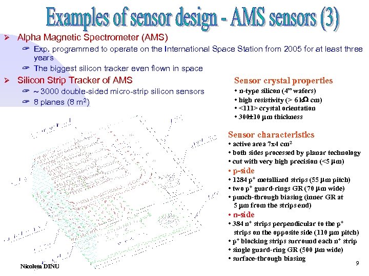Ø Alpha Magnetic Spectrometer (AMS) ? Exp. programmed to operate on the International Space