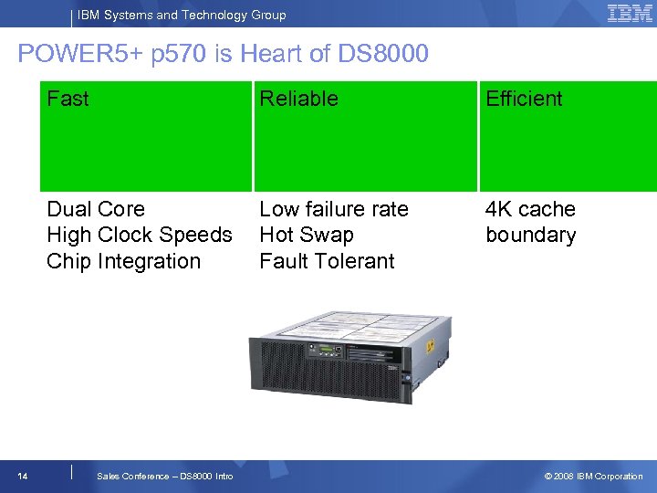 IBM Systems and Technology Group POWER 5+ p 570 is Heart of DS 8000