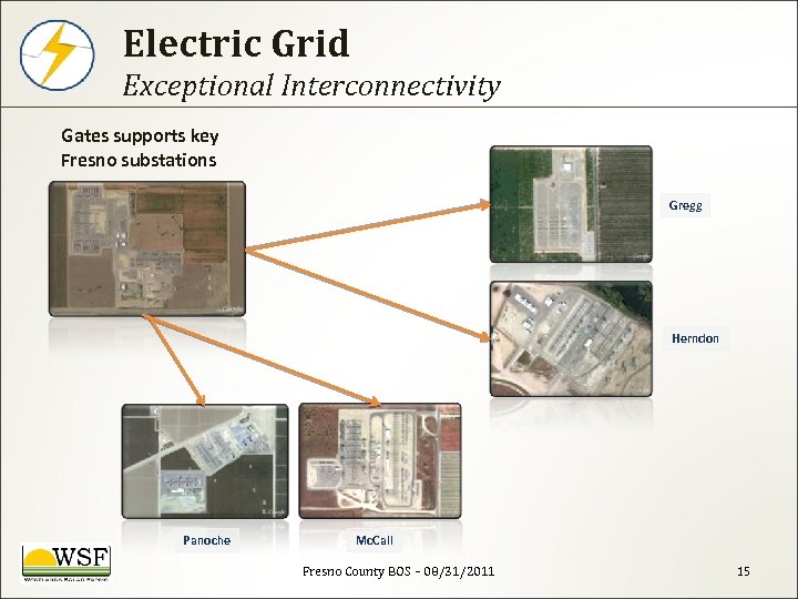 Electric Grid Exceptional Interconnectivity Gates supports key Fresno substations Gregg Herndon Panoche Mc. Call
