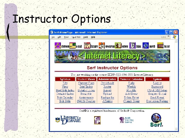 Instructor Options 