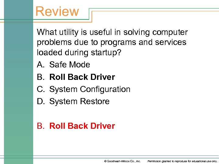 Review What utility is useful in solving computer problems due to programs and services